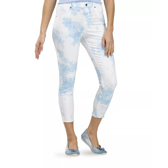 HUE U22465H Modern High Rise Tie Dye Skimmer Denim Leggings Size M Medium $58 - Picture 1 of 3